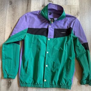 SHEIN Green and Purple Lightweight Jacket